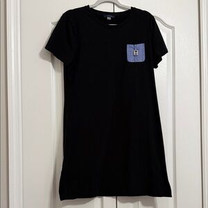 Tommy Hilfiger Black ShirtDress  with Blue Pocket